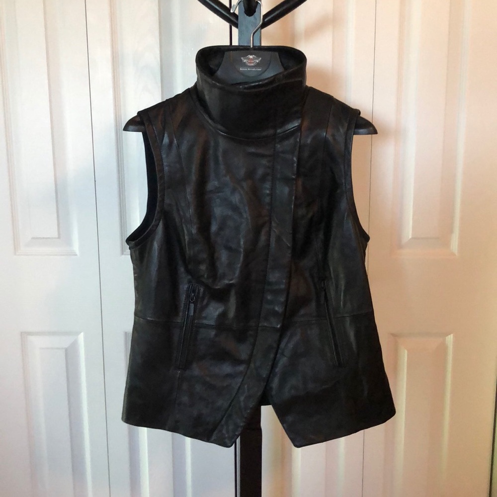 Harley-Davidson Leather & Compression Knit Vest